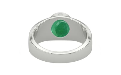 Sterling Silver Emerald Ring Limited Quality (R10)