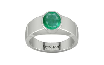 Sterling Silver Emerald Ring Limited Quality (R10)