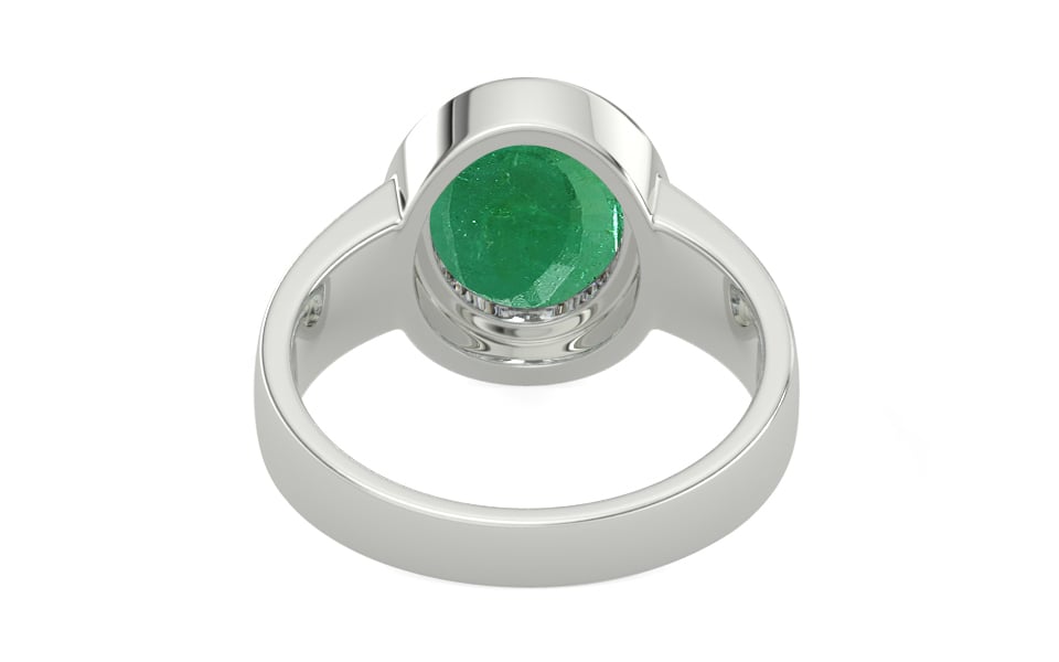 Sterling Silver Emerald Ring Limited Quality (R3)