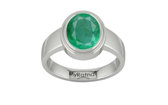 Sterling Silver Emerald Ring Limited Quality (R3)