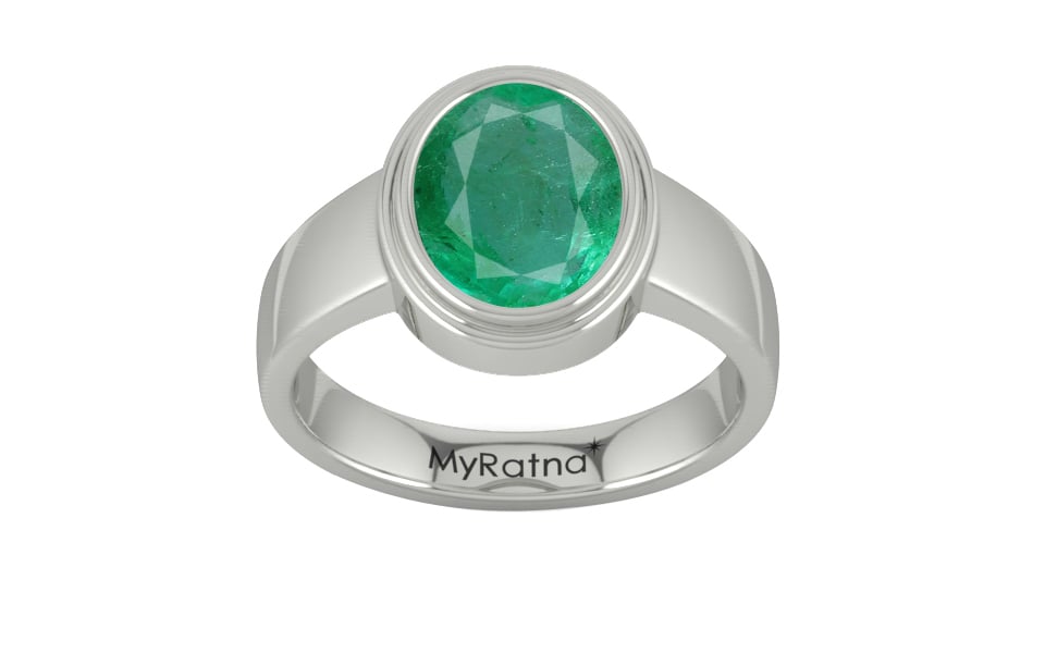 Sterling Silver Emerald Ring Limited Quality (R3)