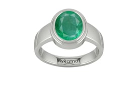 Sterling Silver Emerald Ring Limited Quality (R3)