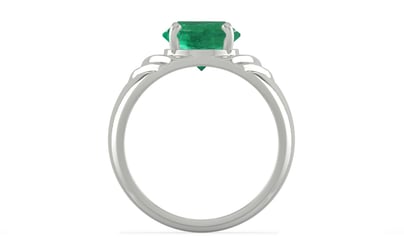 Sterling Silver Emerald Ring Limited Quality (R4)