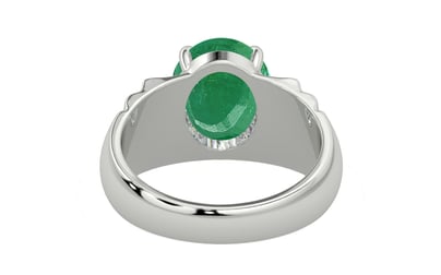 Sterling Silver Emerald Ring Limited Quality (R4)