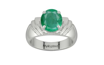 Sterling Silver Emerald Ring Limited Quality (R4)
