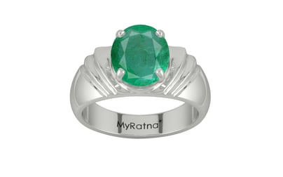 Sterling Silver Emerald Ring Limited Quality (R4)