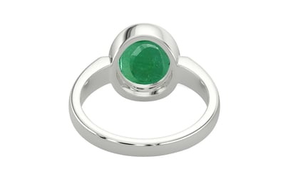 Sterling Silver Emerald Ring Limited Quality (R6)