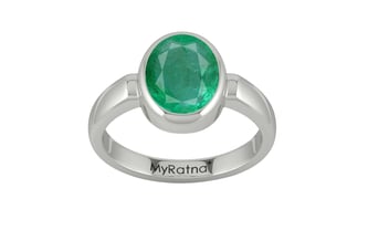 Sterling Silver Emerald Ring Limited Quality (R6)