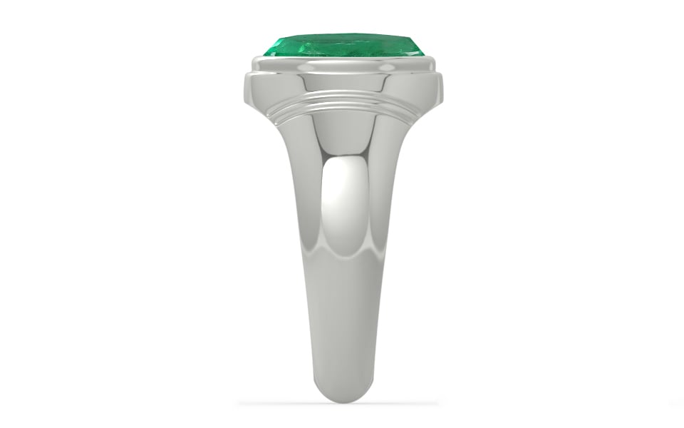 Sterling Silver Emerald Ring Limited Quality (R7)