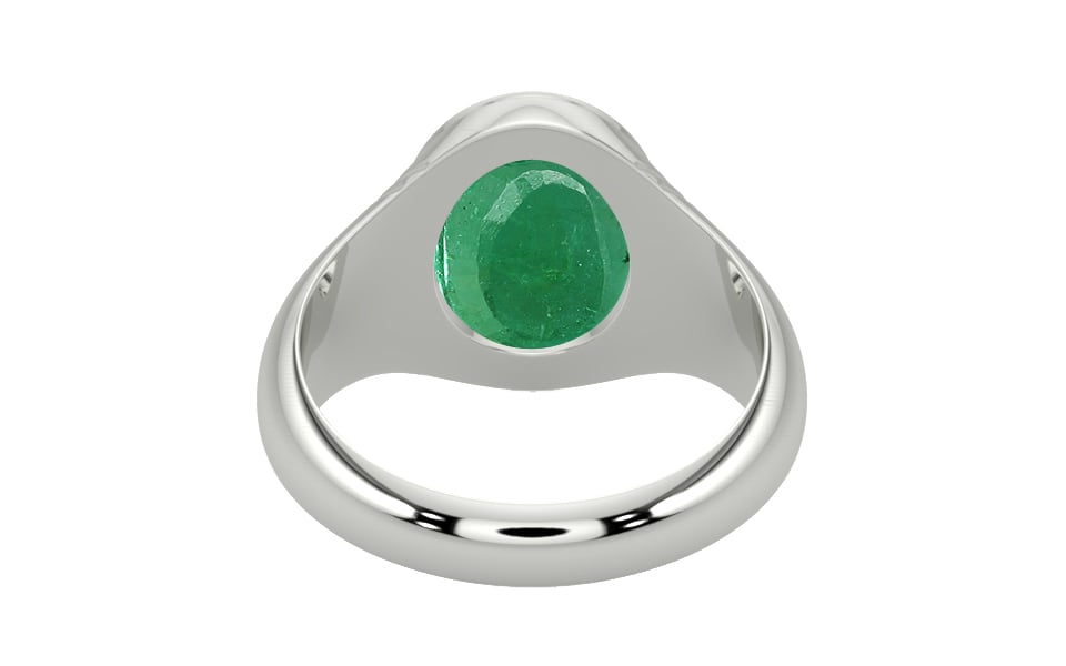 Sterling Silver Emerald Ring Limited Quality (R7)