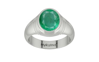 Sterling Silver Emerald Ring Limited Quality (R7)