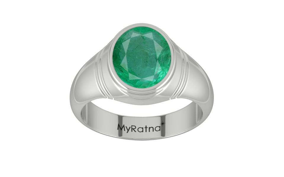Sterling Silver Emerald Ring Limited Quality (R7)