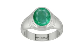 Sterling Silver Emerald Ring Limited Quality (R7)