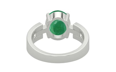 Sterling Silver Emerald Ring Limited Quality (R8)