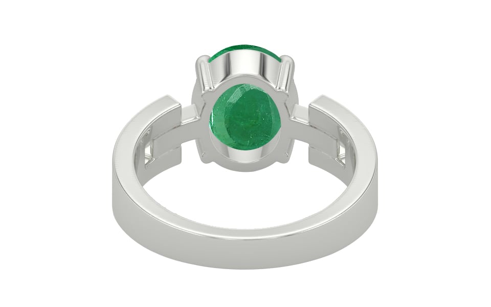 Sterling Silver Emerald Ring Limited Quality (R8)