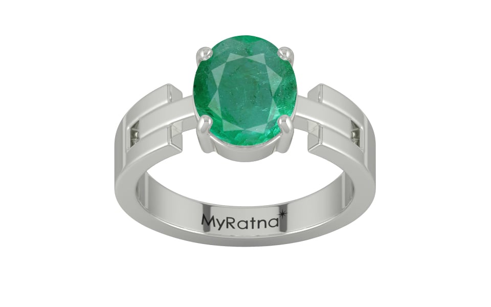 Sterling Silver Emerald Ring Limited Quality (R8)