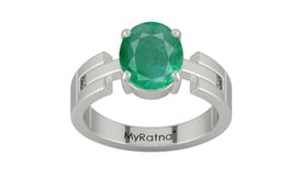Sterling Silver Emerald Ring Limited Quality (R8)