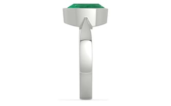 Sterling Silver Emerald Ring Limited Quality (R9)