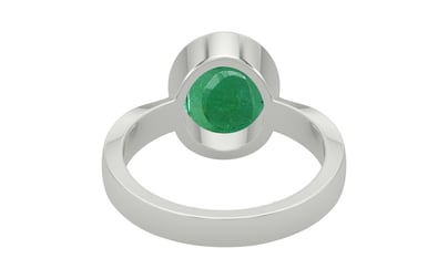 Sterling Silver Emerald Ring Limited Quality (R9)