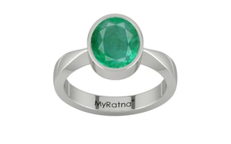Sterling Silver Emerald Ring Limited Quality (R9)