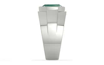 Sterling Silver Emerald Ring Prime Quality (R1)