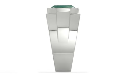 Sterling Silver Emerald Ring Prime Quality (R1)