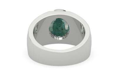 Sterling Silver Emerald Ring Prime Quality (R1)