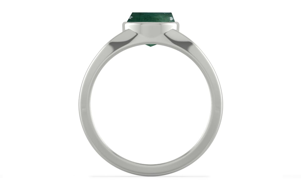 Sterling Silver Emerald Ring Prime Quality (R10)