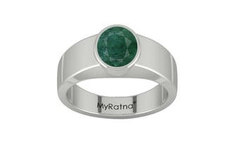 Sterling Silver Emerald Ring Prime Quality (R10)