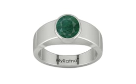Sterling Silver Emerald Ring Prime Quality (R10)