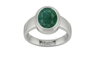 Sterling Silver Emerald Ring Prime Quality (R3)