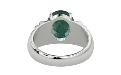 Sterling Silver Emerald Ring Prime Quality (R4)