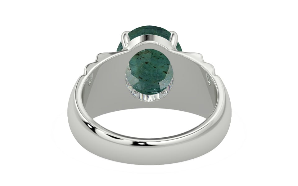 Sterling Silver Emerald Ring Prime Quality (R4)