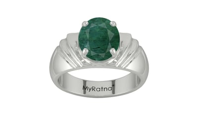 Sterling Silver Emerald Ring Prime Quality (R4)