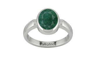 Sterling Silver Emerald Ring Prime Quality (R6)