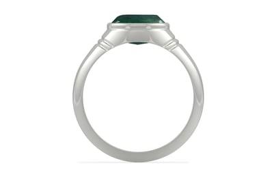 Sterling Silver Emerald Ring Prime Quality (R7)