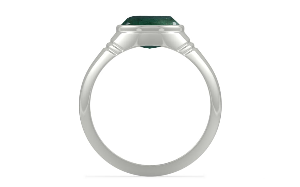Sterling Silver Emerald Ring Prime Quality (R7)