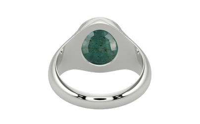 Sterling Silver Emerald Ring Prime Quality (R7)