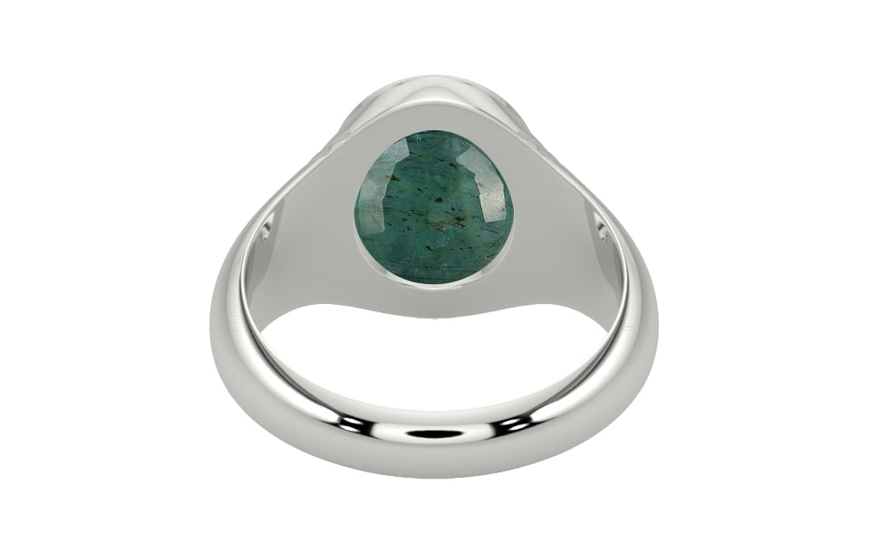 Sterling Silver Emerald Ring Prime Quality (R7)