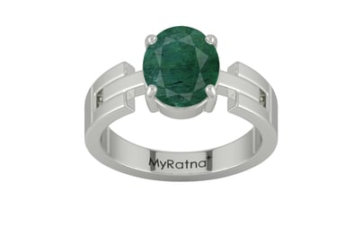 Sterling Silver Emerald Ring Prime Quality (R8)