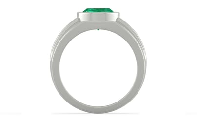 Sterling Silver Emerald Ring Rare Quality (R1)