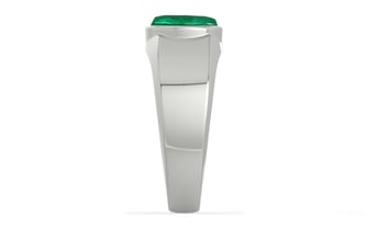 Sterling Silver Emerald Ring Rare Quality (R10)