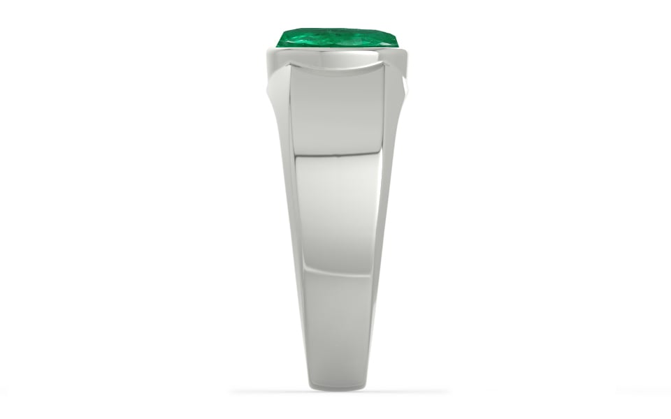 Sterling Silver Emerald Ring Rare Quality (R10)