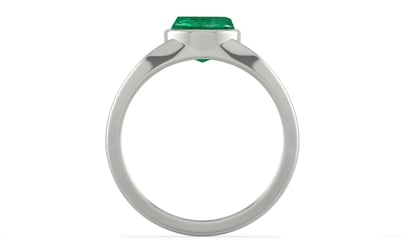 Sterling Silver Emerald Ring Rare Quality (R10)