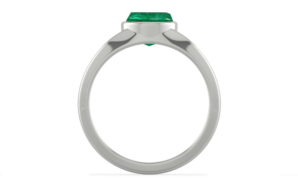 Sterling Silver Emerald Ring Rare Quality (R10)