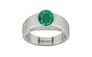 Sterling Silver Emerald Ring Rare Quality (R10)