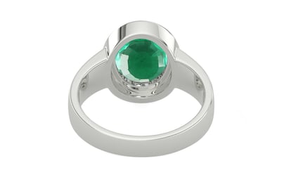 Sterling Silver Emerald Ring Rare Quality (R3)