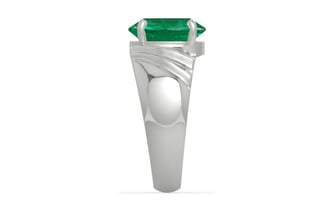 Sterling Silver Emerald Ring Rare Quality (R4)