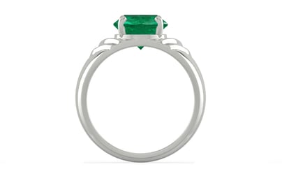 Sterling Silver Emerald Ring Rare Quality (R4)