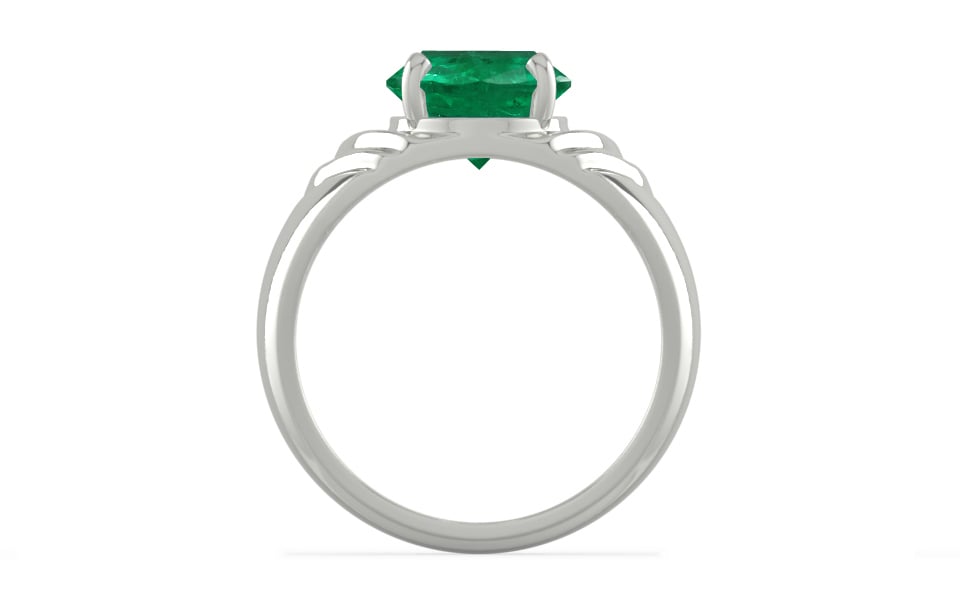 Sterling Silver Emerald Ring Rare Quality (R4)